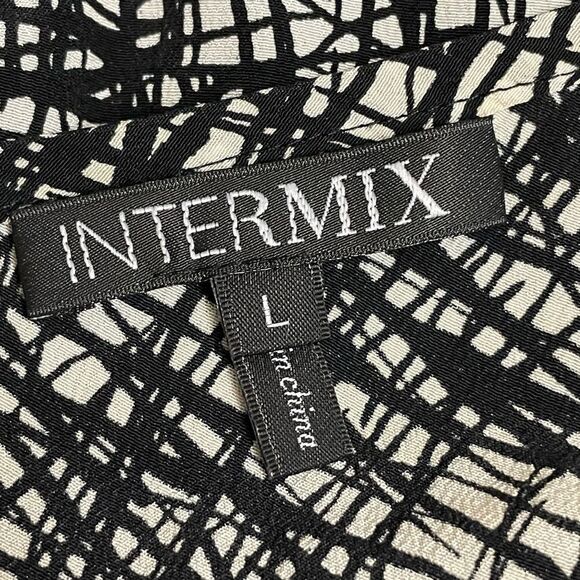 Intermix Black & White Designed 100% Silk Slip Dress w/Cut Outs (Large) - Picture 7 of 13